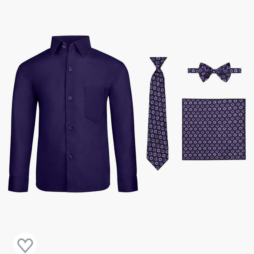Boys dress shirt size 14 purple